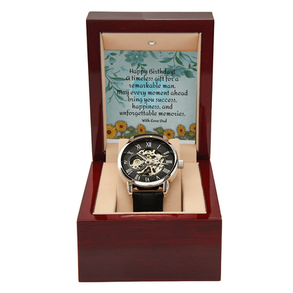 Luxury Men's Watch Gift – Timeless Birthday Gift for Him with Personalized Message Card
