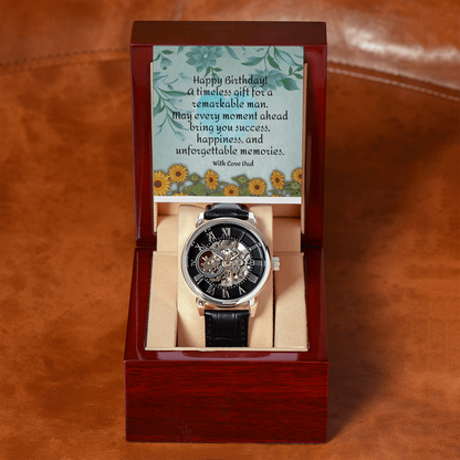 Luxury Men's Watch Gift – Timeless Birthday Gift for Him with Personalized Message Card