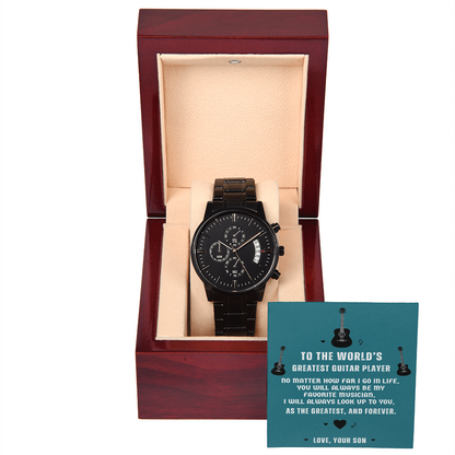 Guitar Dad Edition – Black Luxury Chronograph